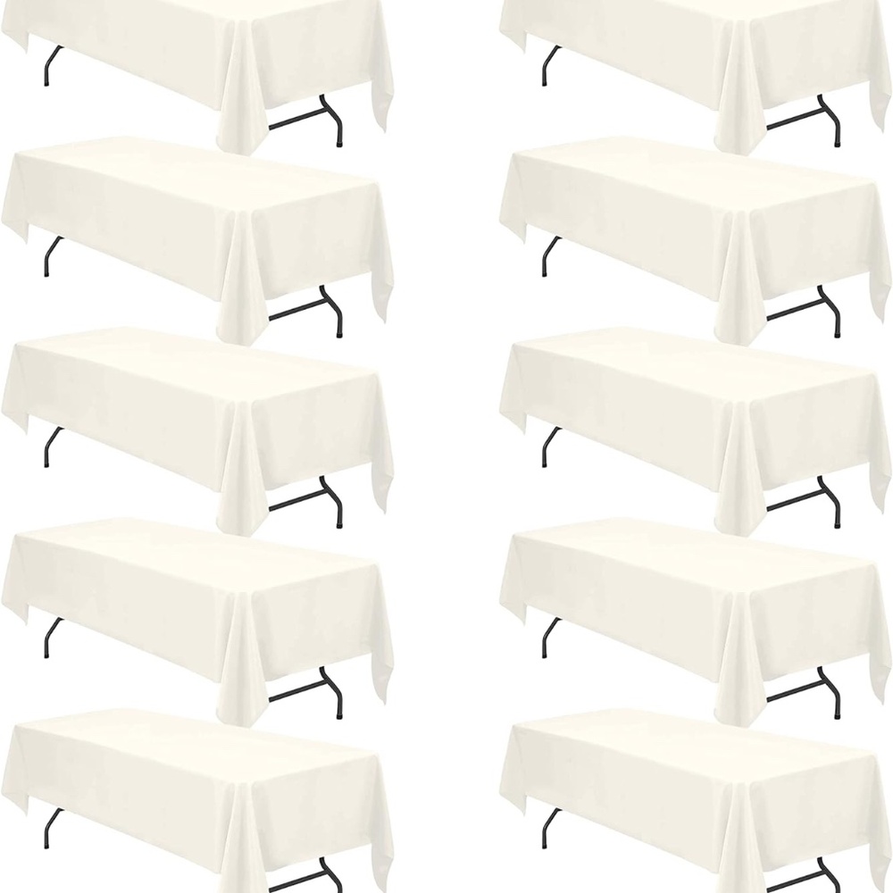 Ivory Tablecloths 60 x 126 Inch, Priced per Tablecloth